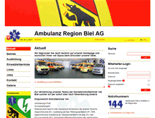Tablet Screenshot of ambulanz-biel.ch